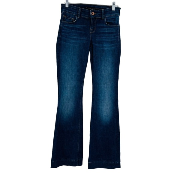 J Brand love story flare jeans in trouble blue mid rise women's size‎ 26 - Picture 1 of 11